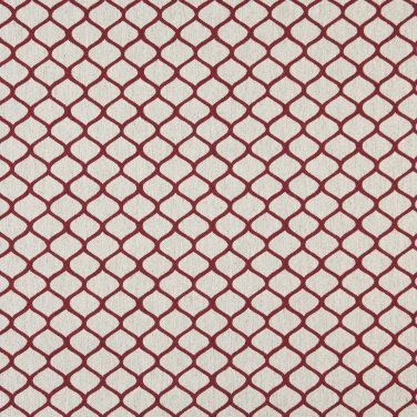 54"" Wide K0005A Red and Off White, Modern, Geometric, Designer Quality Upholstery Fabric By The Yar