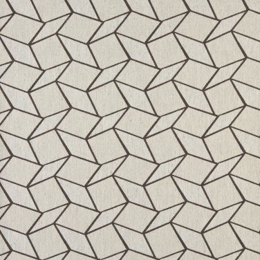 54"" Wide K0007D Taupe and Off White, Geometric Boxes, Designer Quality Upholstery Fabric By The Yar