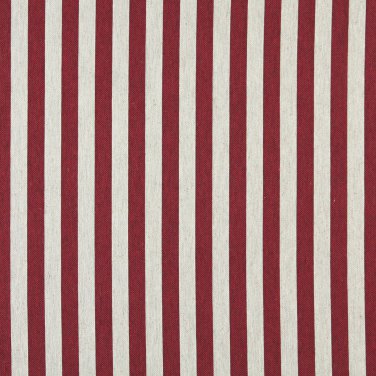 54"" Wide K0009A Red and Off White, Striped, Designer Quality Upholstery Fabric By The Yard