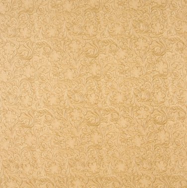 54"" Wide G252 Butter Yellow, Intricate Floral Designed Upholstery Faux Leather By The Yard