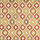 54"" Wide K0019C Gold, Red, Green and Orange, Bright Contemporary Upholstery Fabric By The Yard