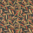 54"" Wide K0022C Red, Green and Blue, Foliage Leaves Contemporary Upholstery Fabric By The Yard