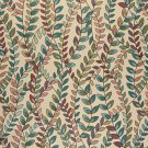 54"" Wide K0027C Teal Green Orange Purple Vines Leaves Contemporary Upholstery Fabric By The Yard