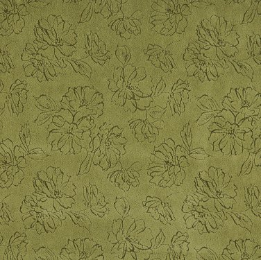54"" Wide Green, Floral Microfiber Upholstery Fabric By The Yard