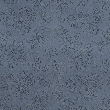 54"" Wide Sky Blue, Floral Microfiber Upholstery Fabric By The Yard
