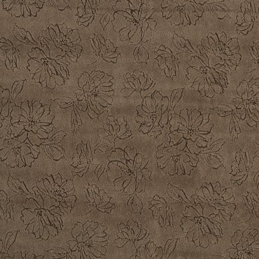 54"" Wide Light Brown, Floral Microfiber Upholstery Fabric By The Yard