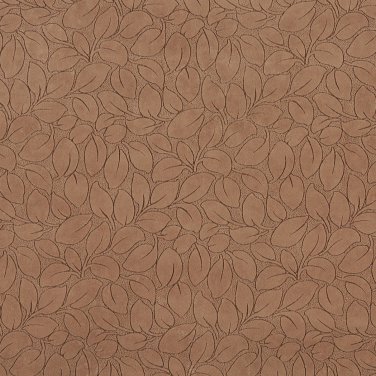 54"" Wide Light Brown, Foliage Leaves Microfiber Upholstery Fabric By The Yard