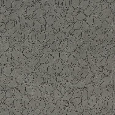 54"" Wide Smoke Grey, Foliage Leaves Microfiber Upholstery Fabric By The Yard