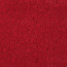 54"" Wide Red, Foliage Leaves Microfiber Upholstery Fabric By The Yard