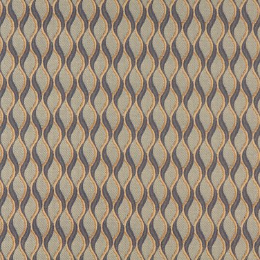 54"" C555 Blue and Gold, Wavy Striped, Durable Upholstery Fabric By The Yard