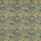 54"" C568 Green and Gold, Abstract Geometric, Durable Upholstery Fabric By The Yard