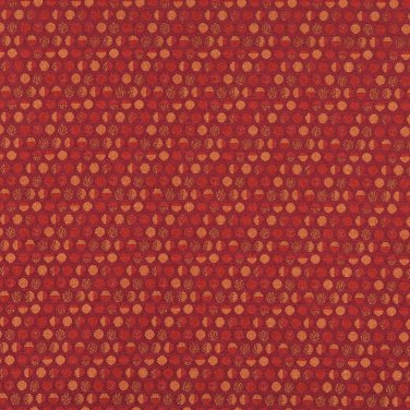 54"" C577 Burgundy, Red and Gold, Geometric Circles, Durable Upholstery Fabric By The Yard