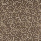 54"" C578 Brown, Gold and Silver, Overlapping Circles, Durable Upholstery Fabric By The Yard