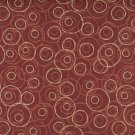 C581 Dk Burgundy Lt Green Burnt Orange Overlapping Circles Durable Upholstery Fabric By The Yard