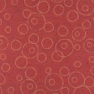 54"" C583 Burnt Orange, Burgundy and Gold, Overlapping Circles, Durable Upholstery Fabric By The Yar