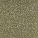 54"" C584 Green, Gold and White, Overlapping Circles, Durable Upholstery Fabric By The Yard