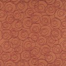 54"" C585 Orange, Red and Burgundy, Overlapping Circles, Durable Upholstery Fabric By The Yard