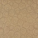 54"" C587 Beige, Brown and Gold, Overlapping Circles, Durable Upholstery Fabric By The Yard