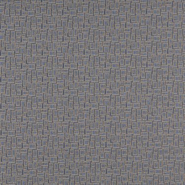 54"" C588 Dark Blue and Gold, Geometric Rectangles, Durable Upholstery Fabric By The Yard
