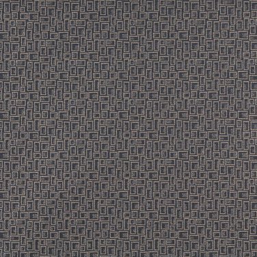 54"" C593 Dark Blue, Geometric Rectangles, Durable Upholstery Fabric By The Yard