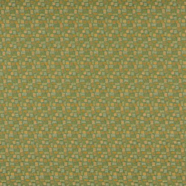 54"" C747 Orange and Green, Geometric Rectangles, Durable Upholstery Fabric By The Yard