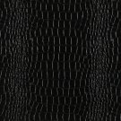 G394 Black, Shiny Alligator Look Upholstery Faux Leather By The Yard