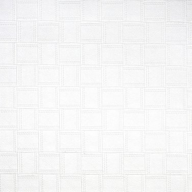 G692 White, Basket Woven Look Upholstery Faux Leather By The Yard