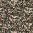 54"" Wide A004 Close-up Golfers Golf Course Golf bags Themed Tapestry Upholstery Fabric By The Yard