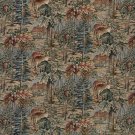 54"" Wide A016 Wilderness Deer Cabins Trees Leaves Themed Tapestry Upholstery Fabric By The Yard