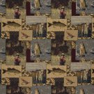 A025 Fishermen Lures Fly Fishing Water Camouflage Themed Tapestry Upholstery Fabric By The Yard