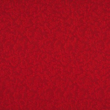 A149 Red Foliage And Flowers Upholstery Fabric By The Yard | Width: 54""