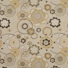 K0132A Gold Gray Tan Floral Woven Solution Dyed Indoor Outdoor Upholstery Fabric By The Yard