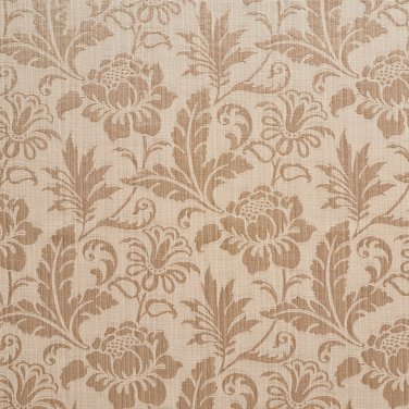 K0100E Beige Two Toned Floral Metallic Sheen Upholstery Fabric By The Yard | Width: 54""