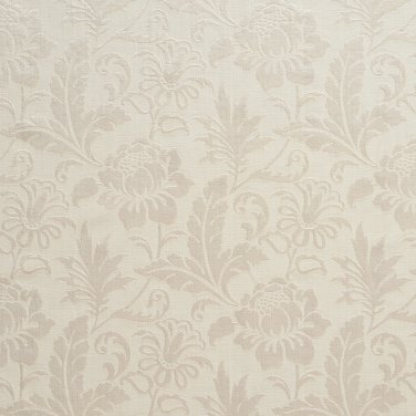 K0100J Ivory Two Toned Floral Metallic Sheen Upholstery Fabric By The Yard | Width: 54""