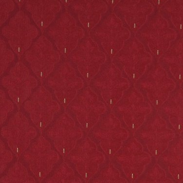 A440 Red Medallion Brocade Upholstery Fabric By The Yard | Width: 54""