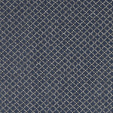 A457 Navy And Tan Diamond Upholstery Fabric By The Yard | Width: 54""