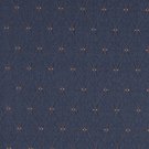 A482 Navy, Gold And Orange Waves Lines And Foliage Upholstery Fabric By The Yard | Width: 54""