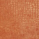 K0151D Bright Orange Textured Alligator Shiny Woven Velvet Upholstery Fabric By The Yard | 54"" Wide
