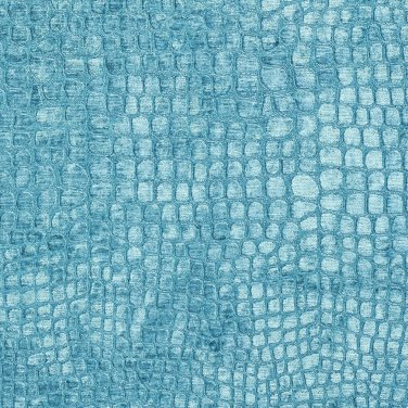 K0151M Aqua Turquoise Textured Alligator Shiny Woven Velvet Upholstery Fabric By The Yard | 54"" Wid