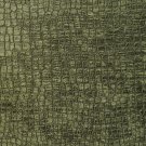K0151Q Dark Green Textured Alligator Shiny Woven Velvet Upholstery Fabric By The Yard | 54"" Wide