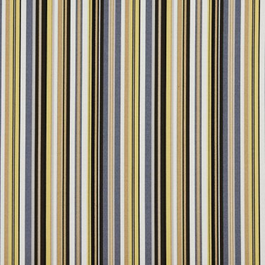A204 Outdoor Indoor Upholstery Fabric By The Yard Multi Colored Thin Stripes - Brown Yellow Grey