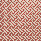 A205 Outdoor Indoor Marine Upholstery Fabric By The Yard| Greek Key Geometric - Pink and Off White