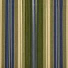 A213 Outdoor Indoor Marine Upholstery Fabric By The Yard| Various Size Stripes - Blue Green Gold