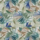 A239 Outdoor Indoor Marine Upholstery Fabric By The Yard| Various Vibrant Leaves - Teal Beige Green