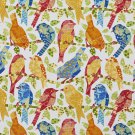 A273 Outdoor Indoor Marine Upholstery Fabric By The Yard| Various Birds - Rainbow Colored