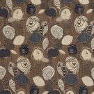 A378 Silver Grey Beige Leaves Roses Tweed Textured Metallic Upholstery Fabric By The Yard