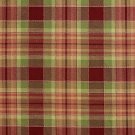 U0020A Burgundy And Green Country Plaid Upholstery Fabric By The Yard