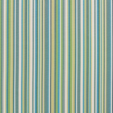 U0070C Teal, Green And White Smooth Thin Striped Upholstery Fabric By The Yard