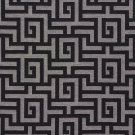 K0270A Black And Silver Shiny Geometric Two Toned Maze Silk Satin Look Upholstery Fabric By The Yard