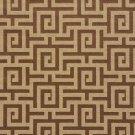K0270B Brown And Gold Shiny Geometric Two Toned Maze Silk Satin Look Upholstery Fabric By The Yard